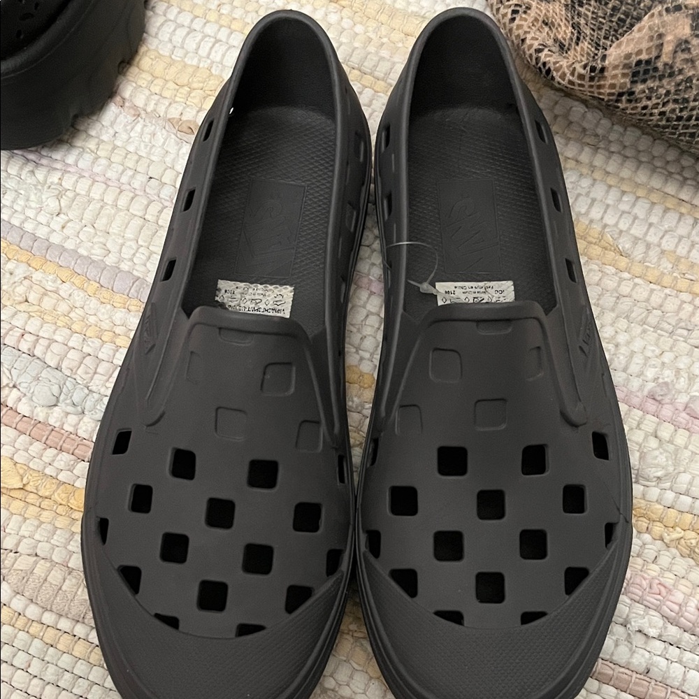 Vans Black Cut-Out Loafers